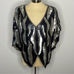Destinee Vintage Sequin Butterfly Top